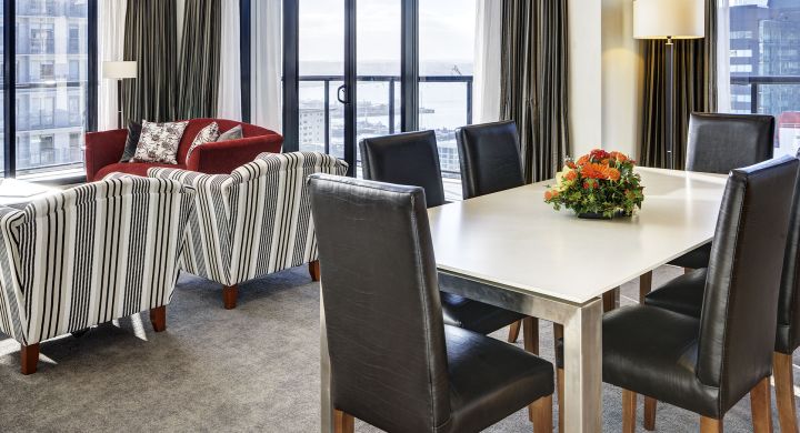 CityLife Auckland Penthouse Suite Living &amp; Dining Area