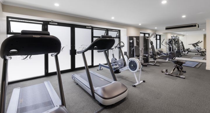 A Gym With Exercise Equipment